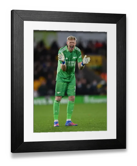 Framed Print : Arsenal's Aaron Ramsdale in Action Against Wolverhampton Wanderers in Premier League Clash Framed Print : Arsenal's Aaron Ramsdale in Action Against Wolverhampton Wanderers in Premier League Clash