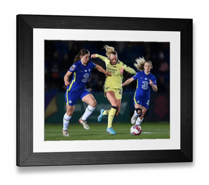 Framed Print : Arsenal's Stina Blackstenius Faces Off Against Chelsea's Aniek Nouwen in FA WSL Clash Framed Print : Arsenal's Stina Blackstenius Faces Off Against Chelsea's Aniek Nouwen in FA WSL Clash