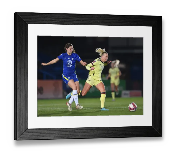 Framed Print : Arsenal vs. Chelsea Women: FA WSL Clash at Kingsmeadow Framed Print : Arsenal vs. Chelsea Women: FA WSL Clash at Kingsmeadow