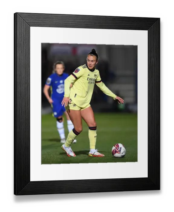 Framed Print : Arsenal's Caitlin Foord in Action during Chelsea Women vs. Arsenal Women FA WSL Match, 2021-22