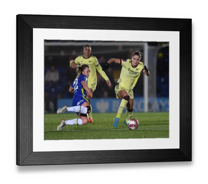 Framed Print : Vivianne Miedema vs. Erin Cuthbert: Clash of the Stars in Chelsea Women vs. Arsenal Women FA WSL Match