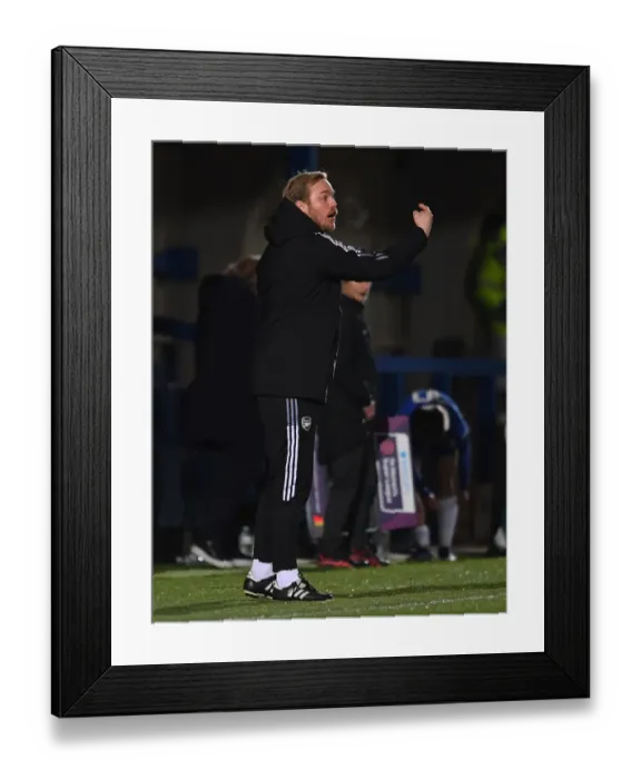 Framed Print : Jonas Eidevall Leads Arsenal Women in FA WSL Showdown Against Chelsea