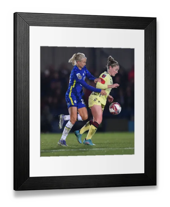 Framed Print : Clash of Titans: Kim Little vs. Pernille Harder - A FA WSL Showdown: Chelsea Women vs. Arsenal Women (2021-22) Framed Print : Clash of Titans: Kim Little vs. Pernille Harder - A FA WSL Showdown: Chelsea Women vs. Arsenal Women (2021-22)
