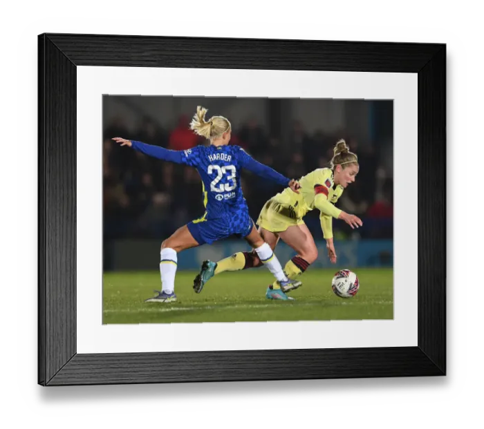 Framed Print : Clash of the Stars: Kim Little vs. Pernille Harder - A FA WSL Showdown