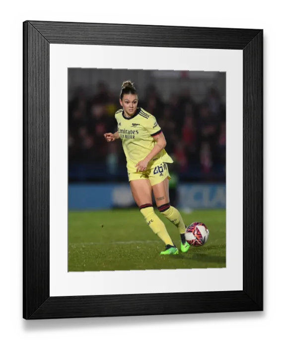 Framed Print : Arsenal's Laura Wienroither Faces Off Against Chelsea Women in FA WSL Clash