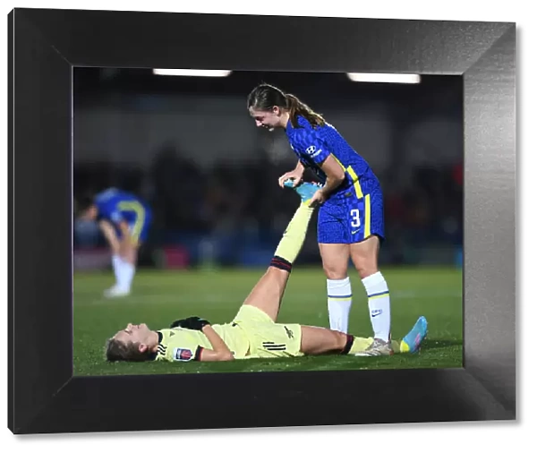Vivianne Miedema Stretches Cramp in Intense Chelsea Women vs Arsenal Women FA WSL Clash