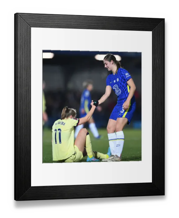 Framed Print : Clash of Titans: Miedema's Showdown - Chelsea Women vs. Arsenal Women - FA Womens Super League