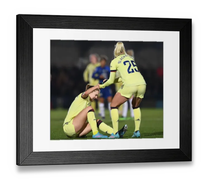 Framed Print : Clash of Titans: Vivianne Miedema and Stina Blackstenius Battle in Chelsea Women vs Arsenal Women FA WSL Match