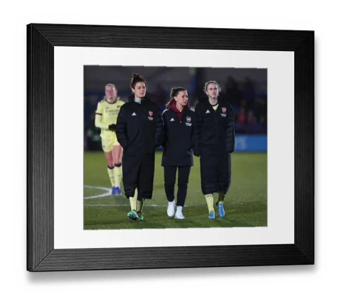 Framed Print : Arsenal Women Celebrate Victory Over Chelsea Women in FA WSL Clash