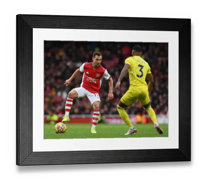 Framed Print : Arsenal's Cedric Soares in Action Against Brentford at Emirates Stadium (2021-22) Framed Print : Arsenal's Cedric Soares in Action Against Brentford at Emirates Stadium (2021-22)
