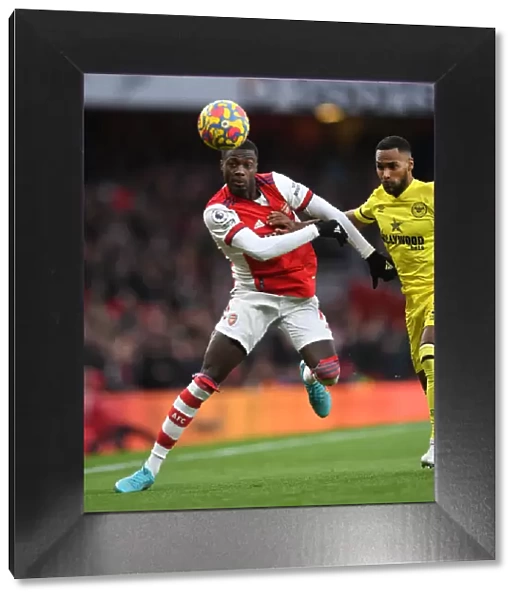 Arsenal's Nicolas Pepe in Action: Arsenal vs. Brentford, Premier League 2021-22