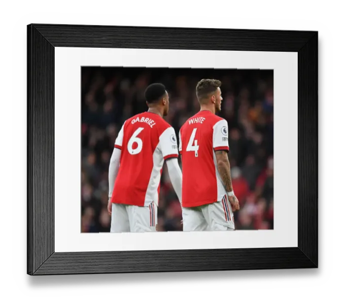 Framed Print : Arsenal's Defensive Duo Gabriel and White: Shining Brillantly Against Brentford in the Premier League 2021-22 Framed Print : Arsenal's Defensive Duo Gabriel and White: Shining Brillantly Against Brentford in the Premier League 2021-22