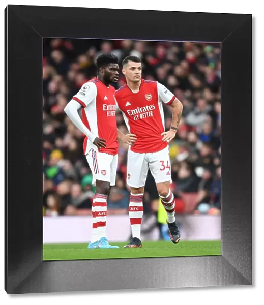 Arsenal's Partey and Xhaka in Action: A Force to Reckon With against Brentford, Premier League 2021-22
