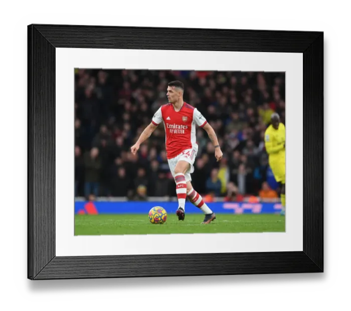Framed Print : Granit Xhaka: Arsenal's Midfield Maestro in Action against Brentford, Premier League 2021-22 Framed Print : Granit Xhaka: Arsenal's Midfield Maestro in Action against Brentford, Premier League 2021-22