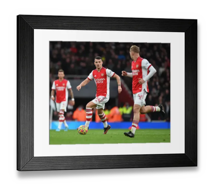 Framed Print : Granit Xhaka: Arsenal's Brilliant Midfield Performance Against Brentford Framed Print : Granit Xhaka: Arsenal's Brilliant Midfield Performance Against Brentford