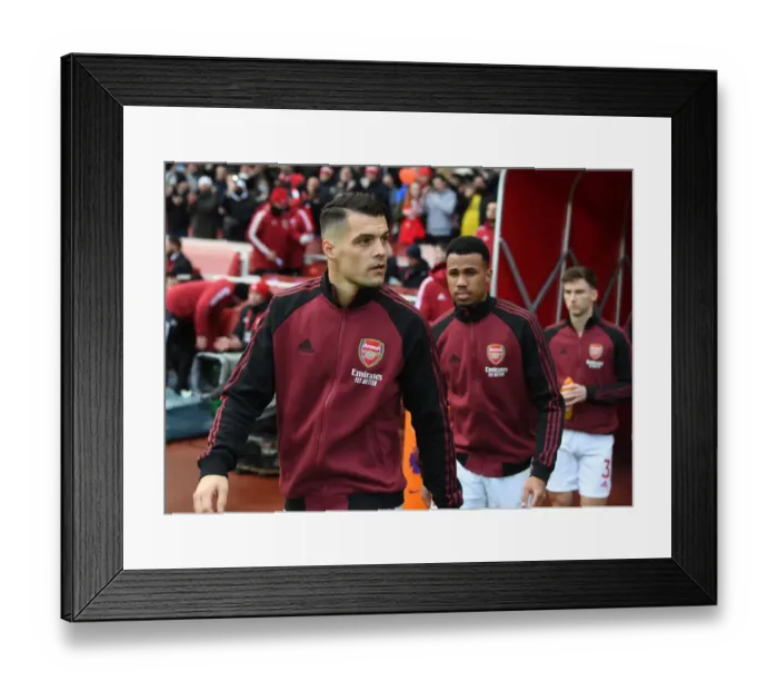 Framed Print : Granit Xhaka Gears Up: Arsenal vs Brentford, Premier League 2021-22 Framed Print : Granit Xhaka Gears Up: Arsenal vs Brentford, Premier League 2021-22