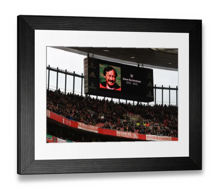 Framed Print : Arsenal Honors Steve Burtenshaw: A Heartfelt Tribute Before Arsenal vs. Brentford