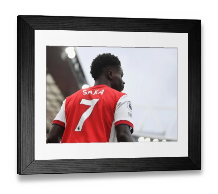 Framed Print : Arsenal's Bukayo Saka in Action: Arsenal vs. Brentford, Premier League 2021-22 Framed Print : Arsenal's Bukayo Saka in Action: Arsenal vs. Brentford, Premier League 2021-22