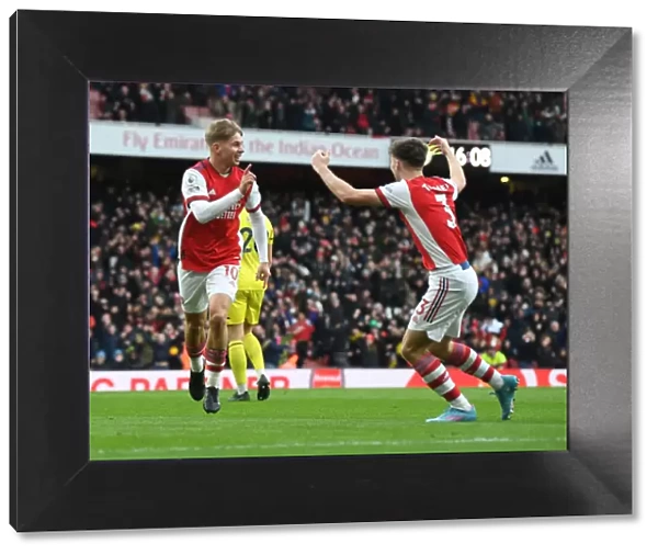Arsenal: Smith Rowe and Tierney Celebrate First Goal Against Brentford (2021-22)