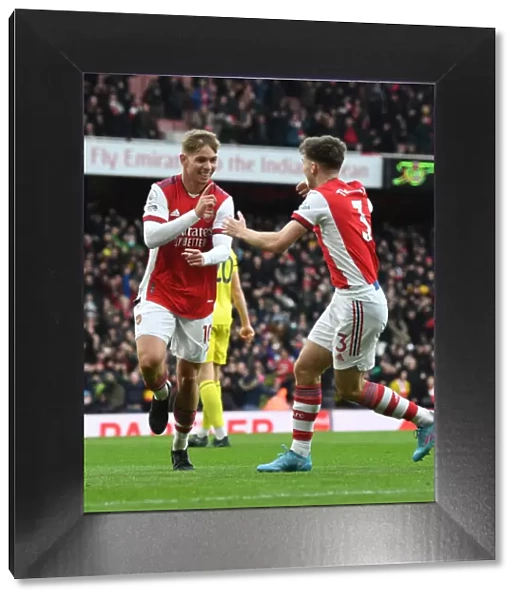 Smith Rowe and Tierney: Arsenal's Celebration of First Goal Against Brentford (2021-22)