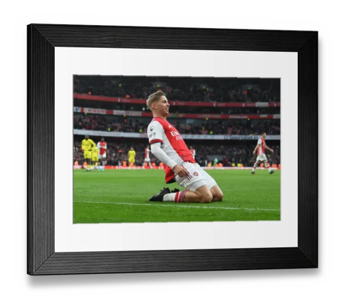 Framed Print : Emile Smith Rowe Scores First Arsenal Goal: Arsenal 1-0 Brentford (Premier League 2021-22)