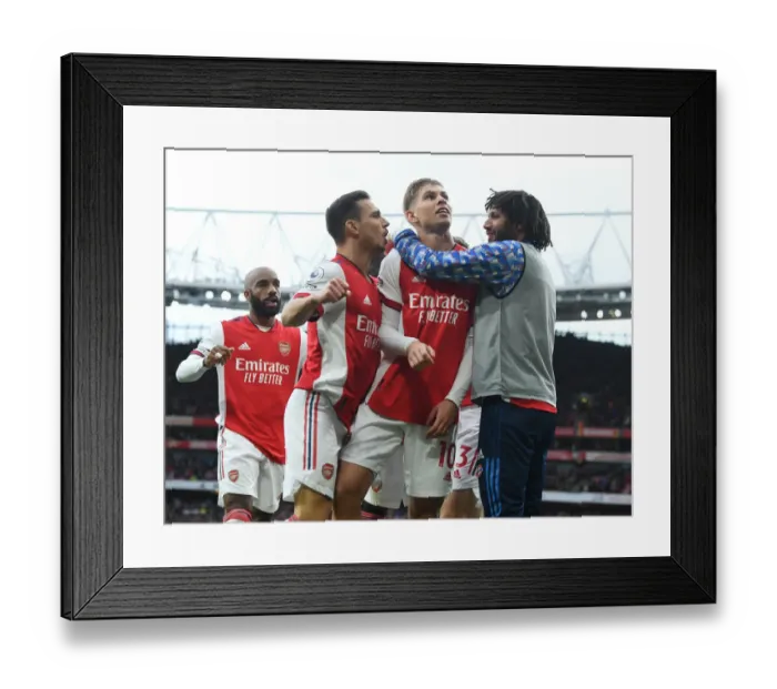 Framed Print : Emile Smith Rowe Scores First Arsenal Goal: Arsenal 1-0 Brentford (2021-22)