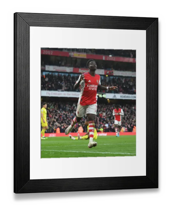 Framed Print : Bukayo Saka Scores His Second Goal: Arsenal's Triumph Over Brentford in the 2021-22 Premier League Framed Print : Bukayo Saka Scores His Second Goal: Arsenal's Triumph Over Brentford in the 2021-22 Premier League