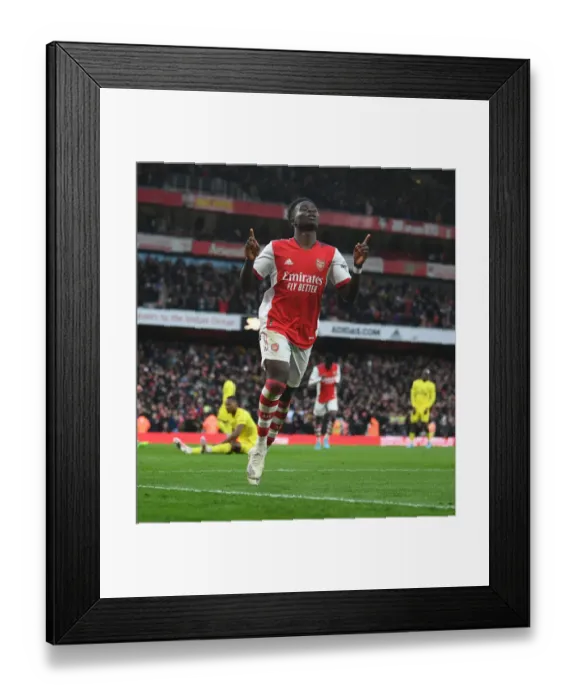 Framed Print : Arsenal's Bukayo Saka Scores Second Goal vs. Brentford in 2021-22 Premier League Framed Print : Arsenal's Bukayo Saka Scores Second Goal vs. Brentford in 2021-22 Premier League