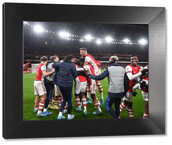 Arsenal's Lacazette Scores and Celebrates: Arsenal 2-Wolverhampton Wanderers, Premier League 2021-22