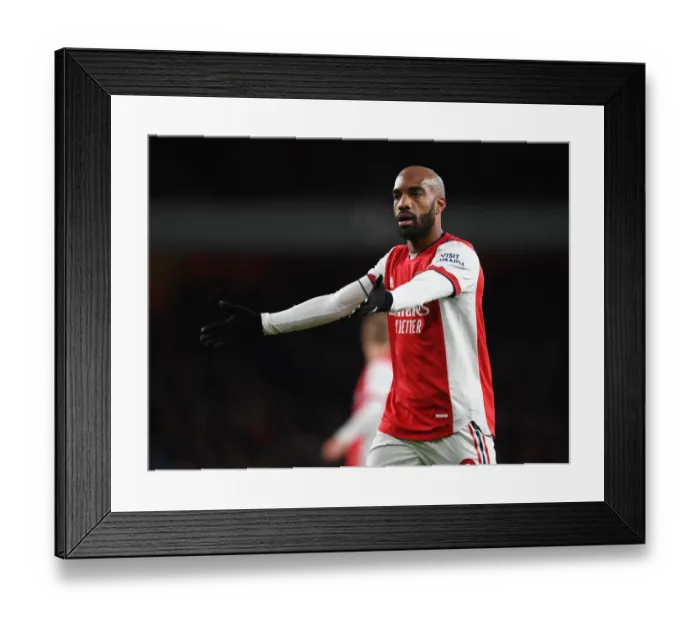 Framed Print : Arsenal's Alex Lacazette in Action Against Wolverhampton Wanderers - Premier League 2021-22