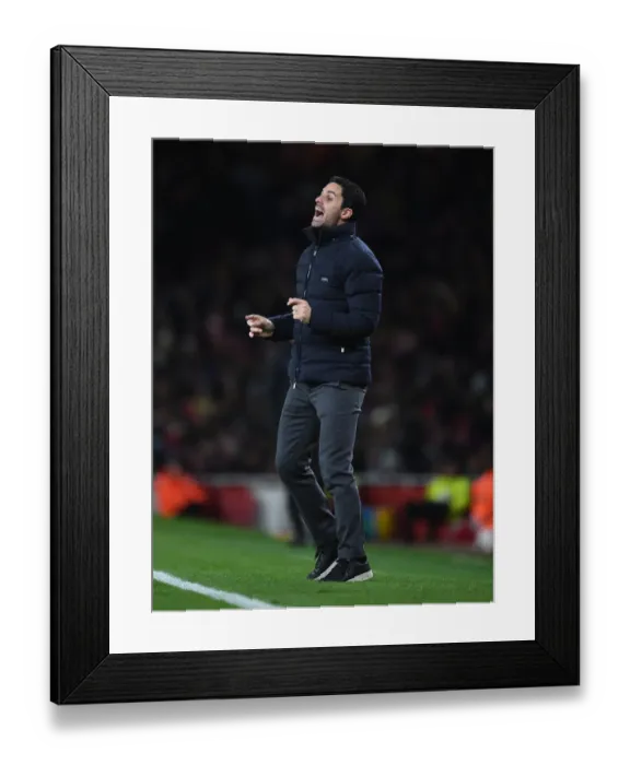 Framed Print : Arsenal's Mikel Arteta Focused During Arsenal vs. Wolverhampton Wanderers Premier League Clash Framed Print : Arsenal's Mikel Arteta Focused During Arsenal vs. Wolverhampton Wanderers Premier League Clash