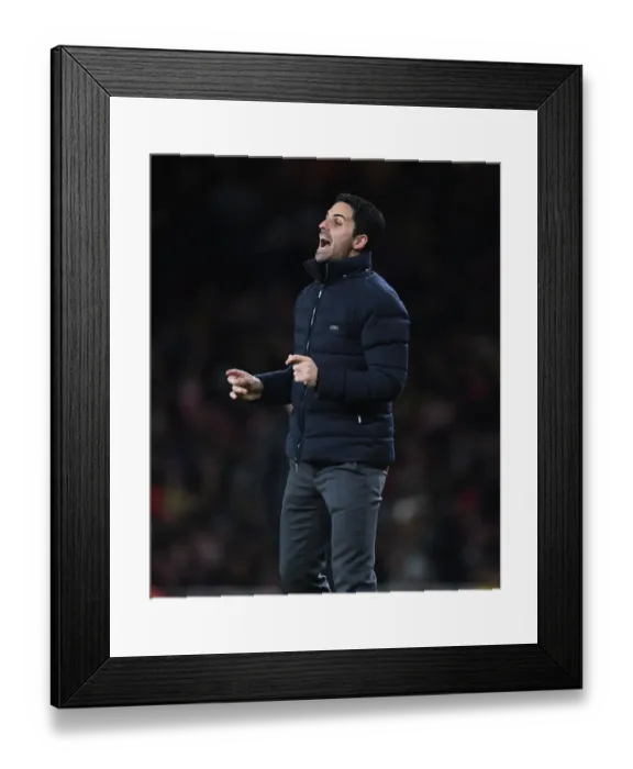 Framed Print : Mikel Arteta Leads Arsenal Against Wolverhampton Wanderers in Premier League Showdown