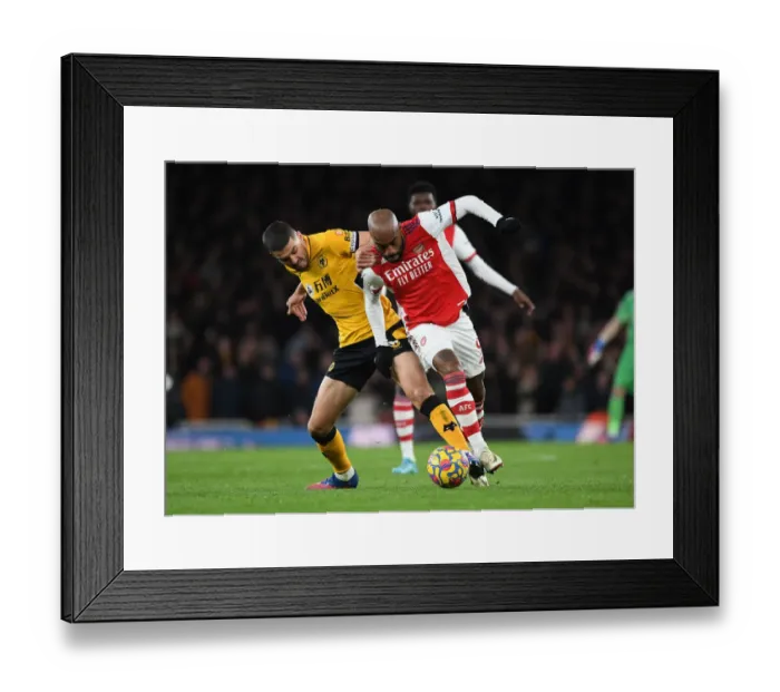 Framed Print : Intense Rivalry: Lacazette vs. Coady - Arsenal vs. Wolverhampton Wanderers, Premier League Showdown Framed Print : Intense Rivalry: Lacazette vs. Coady - Arsenal vs. Wolverhampton Wanderers, Premier League Showdown