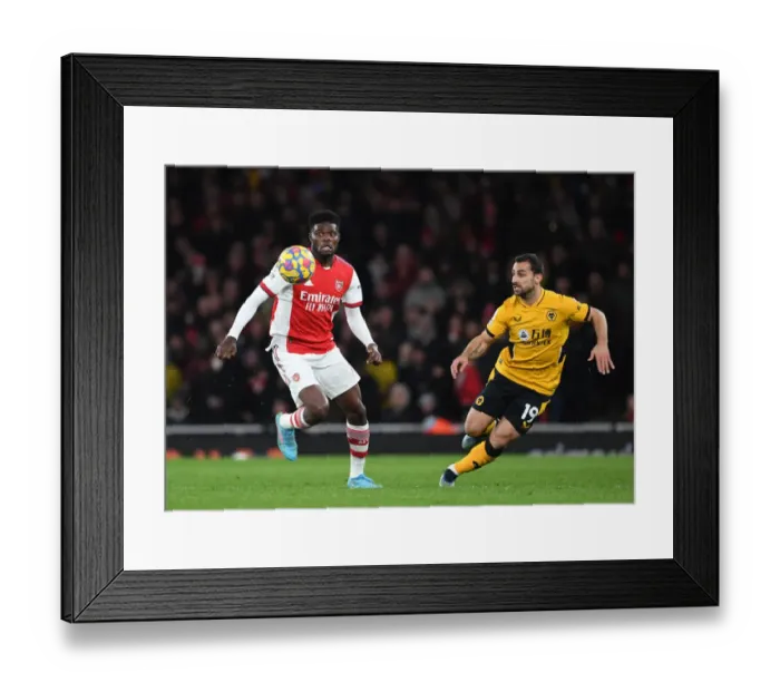 Framed Print : Partey vs. Jonny: A Premier League Battle at Emirates Stadium Framed Print : Partey vs. Jonny: A Premier League Battle at Emirates Stadium