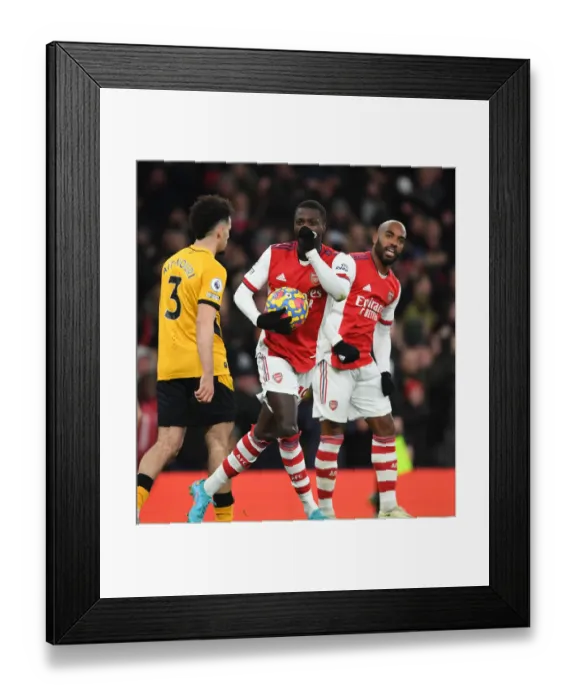 Framed Print : Pepe Scores the Opener: Arsenal Triumphs Over Wolverhampton Wanderers (2021-22) Framed Print : Pepe Scores the Opener: Arsenal Triumphs Over Wolverhampton Wanderers (2021-22)