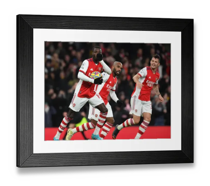Framed Print : Pepe's Premier League Goal: Arsenal vs. Wolverhampton Wanderers (2021-22) Framed Print : Pepe's Premier League Goal: Arsenal vs. Wolverhampton Wanderers (2021-22)