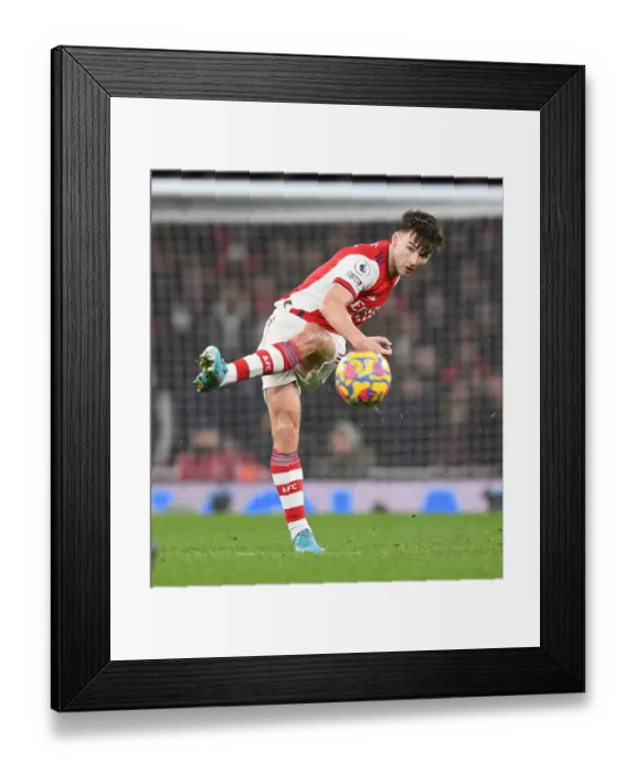 Framed Print : Arsenal's Kieran Tierney in Action during Premier League Clash against Wolverhampton Wanderers