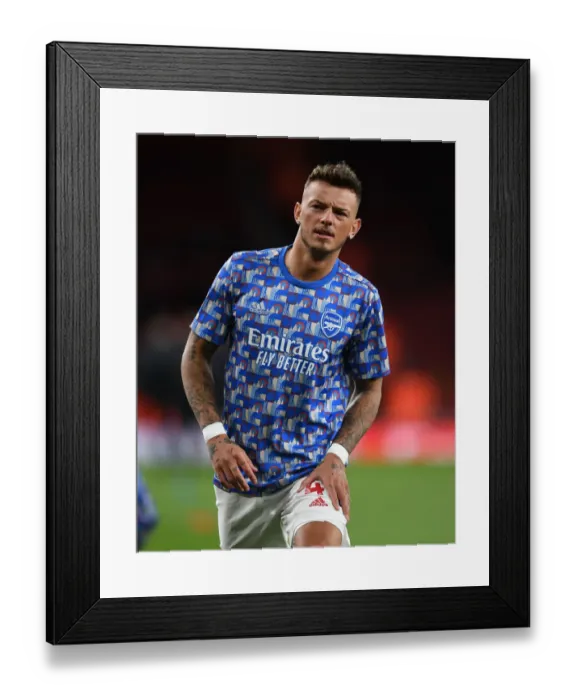Framed Print : Arsenal's Ben White Gears Up for Arsenal v Wolverhampton Wanderers in Premier League Framed Print : Arsenal's Ben White Gears Up for Arsenal v Wolverhampton Wanderers in Premier League