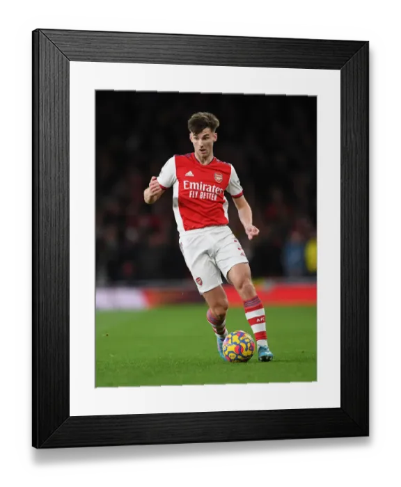 Framed Print : Arsenal's Kieran Tierney in Action: Premier League 2021-22 - Arsenal vs. Wolverhampton Wanderers