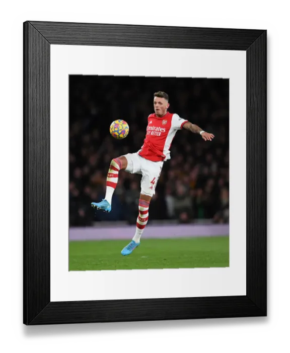 Framed Print : Arsenal's Ben White in Action: Arsenal vs. Wolverhampton Wanderers, Premier League 2021-22
