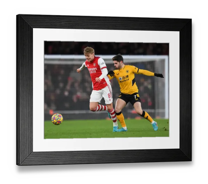 Framed Print : Odegaard vs. Neto: A Premier League Showdown - Arsenal vs. Wolverhampton Wanderers Framed Print : Odegaard vs. Neto: A Premier League Showdown - Arsenal vs. Wolverhampton Wanderers