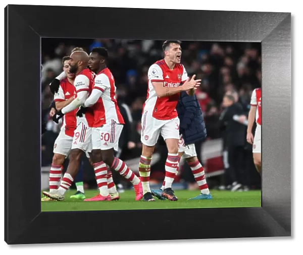 Xhaka's Euphoric Celebration: Arsenal Secures Premier League Victory over Wolverhampton Wanderers