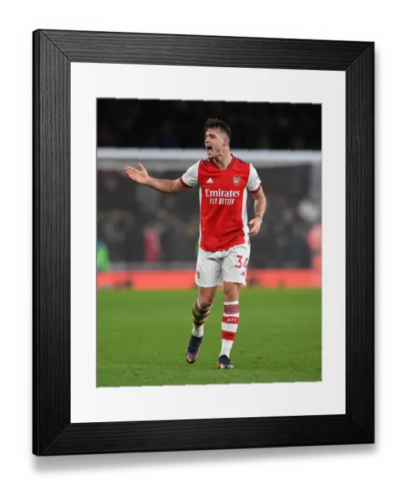Framed Print : Xhaka's Triumph: Arsenal's Premier League Victory over Wolverhampton Wanderers Framed Print : Xhaka's Triumph: Arsenal's Premier League Victory over Wolverhampton Wanderers