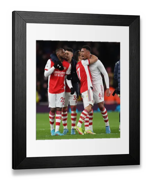 Framed Print : Arsenal Celebrate Victory Over Wolverhampton Wanderers in Premier League Framed Print : Arsenal Celebrate Victory Over Wolverhampton Wanderers in Premier League