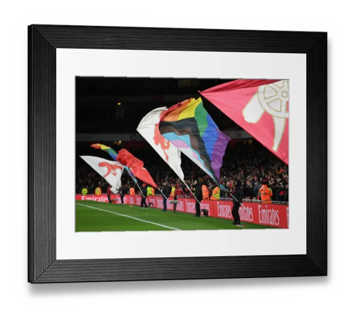 Framed Print : Arsenal vs. Wolverhampton Wanderers: Rainbow Flag Debut in Premier League 2021-22 at Emirates Stadium Framed Print : Arsenal vs. Wolverhampton Wanderers: Rainbow Flag Debut in Premier League 2021-22 at Emirates Stadium
