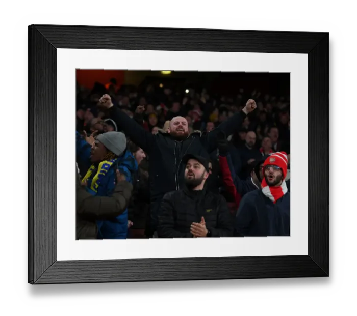 Framed Print : Arsenal Fans Euphoria: The Unforgettable Moment of the Second Goal (2021-22) Framed Print : Arsenal Fans Euphoria: The Unforgettable Moment of the Second Goal (2021-22)