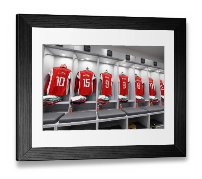Framed Print : Arsenal Women's Pre-Match Dressing Room at Meadow Park (FA WSL, 2021-22)