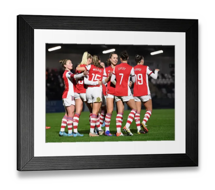 Framed Print : Arsenal Women's Super League Triumph: Katie McCabe Scores the Winning Goal vs. Reading