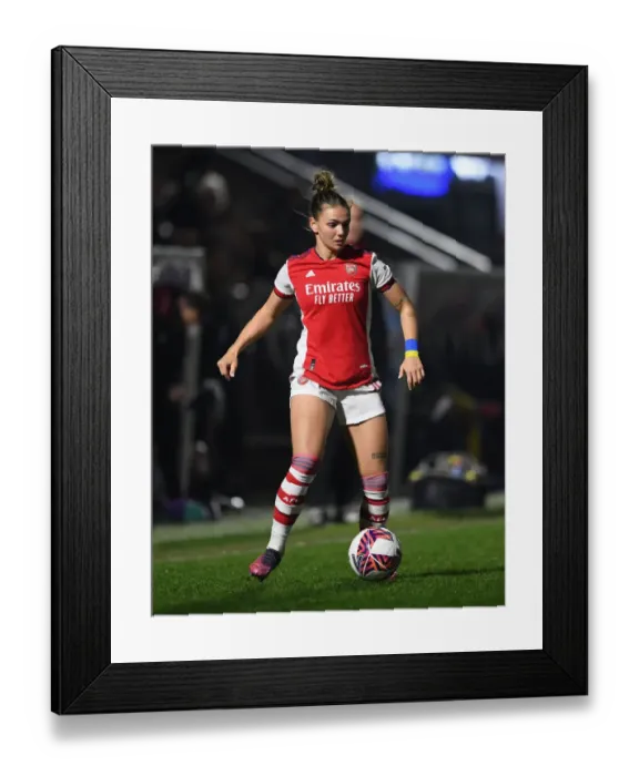 Framed Print : Arsenal's Laura Wienroither in Action: Arsenal Women vs Reading Women, FA WSL 2021-22