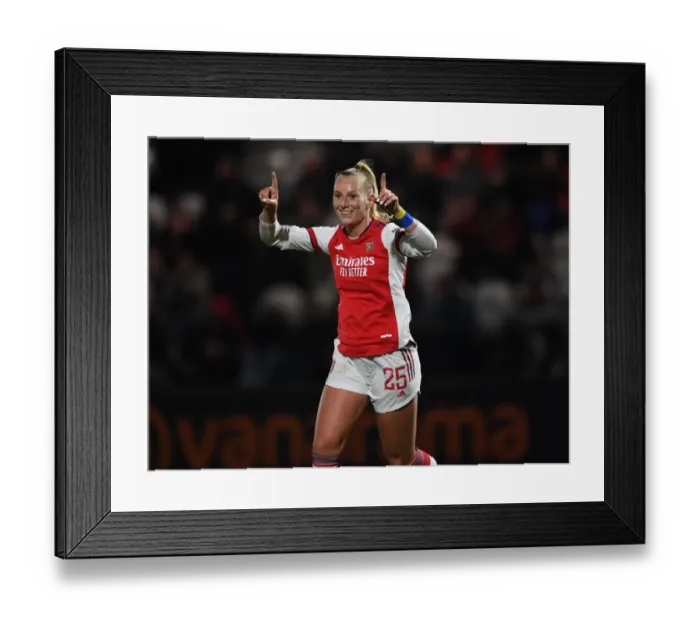 Framed Print : Arsenal Women's Historic Super League Victory: Stina Blackstenius Scores Record-Breaking Fourth Goal vs. Reading